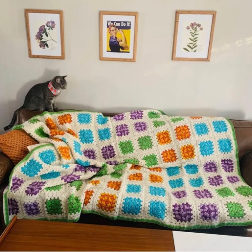 Bright New Granny Square Blanket